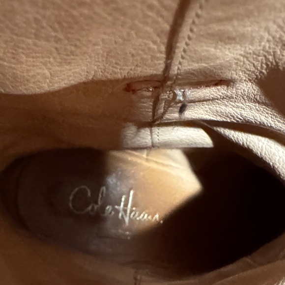 Cole Haan Red Leather Heeled Boots - Picture 2 of 10